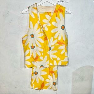 Vintage 50s 60s 70s Vest & Pants Suit Couture Hand Made Size M